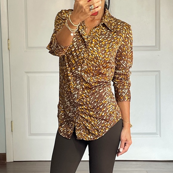 Diesel Vintage Pointed Collar Button Down Shirt size M - Picture 1 of 14